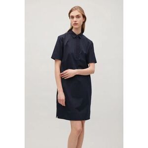COS Grosgrain Shirt Dress Size 4 in Blue